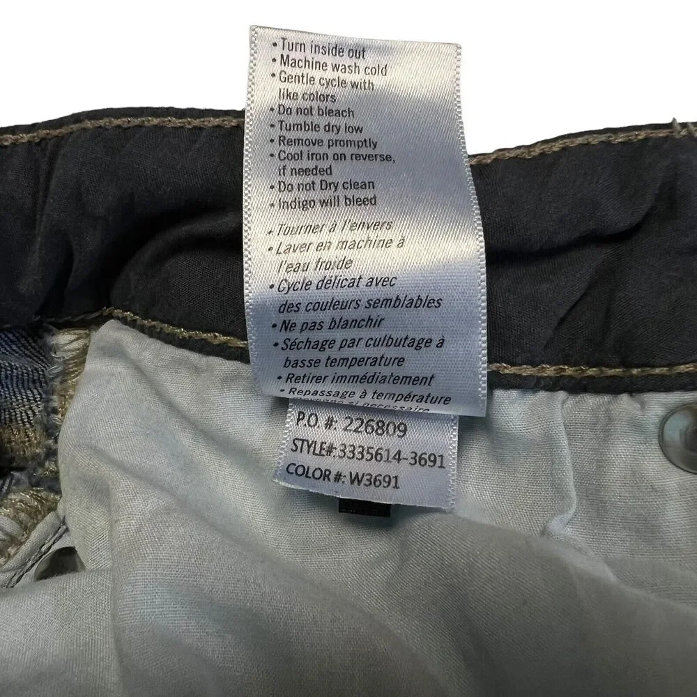 Paige Jean Skirt Women’s Size 28 Blue Front Split Light Distress - Picture 5 of 15